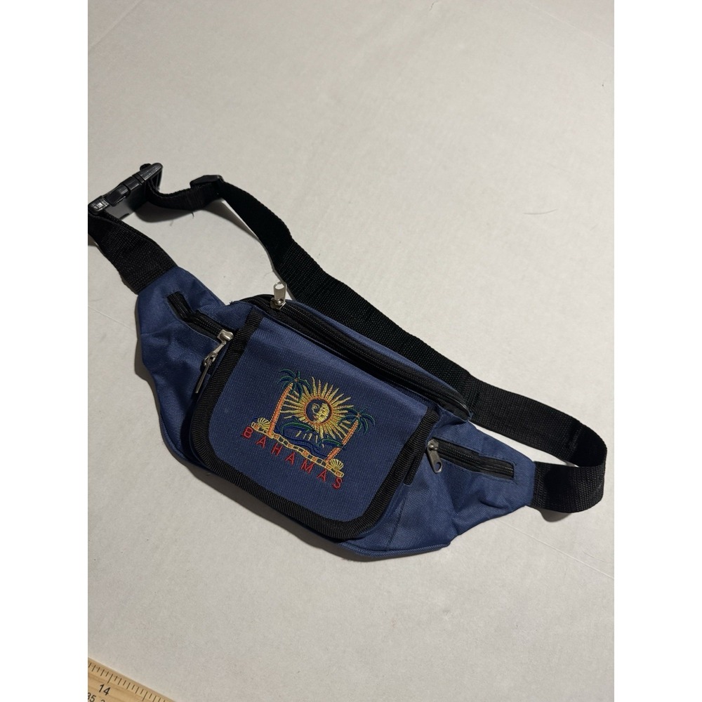 Unbranded Blue Fanny Pack 'Bahamas' Embroidered Design, OS